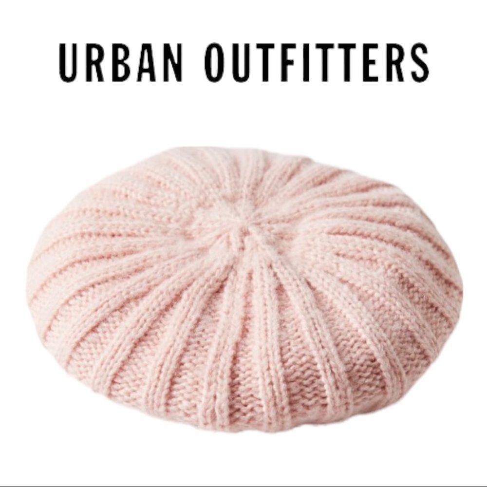 NEW Urban Outfitters UO Pink Maribel Knit Cap Hat Beret